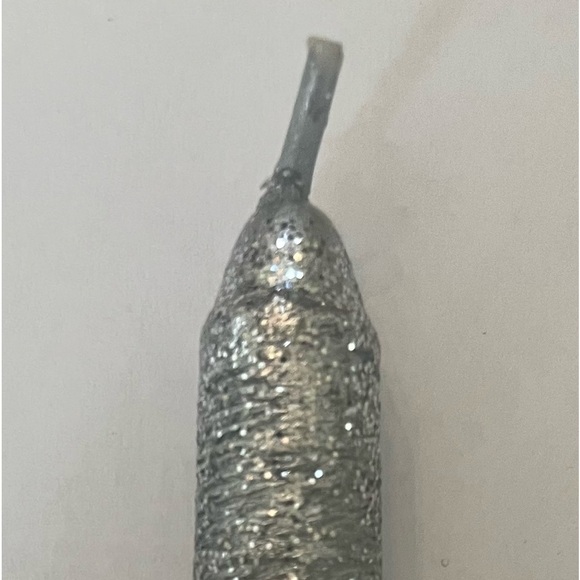 New in package 2 sets silver sparkly taper candles 8 total - Picture 6 of 6